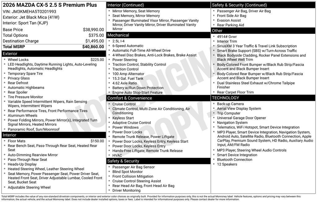 2026 Mazda Mazda CX-5 2.5 S Premium Plus