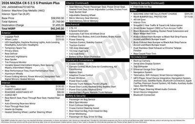 2026 Mazda Mazda CX-5 2.5 S Premium Plus