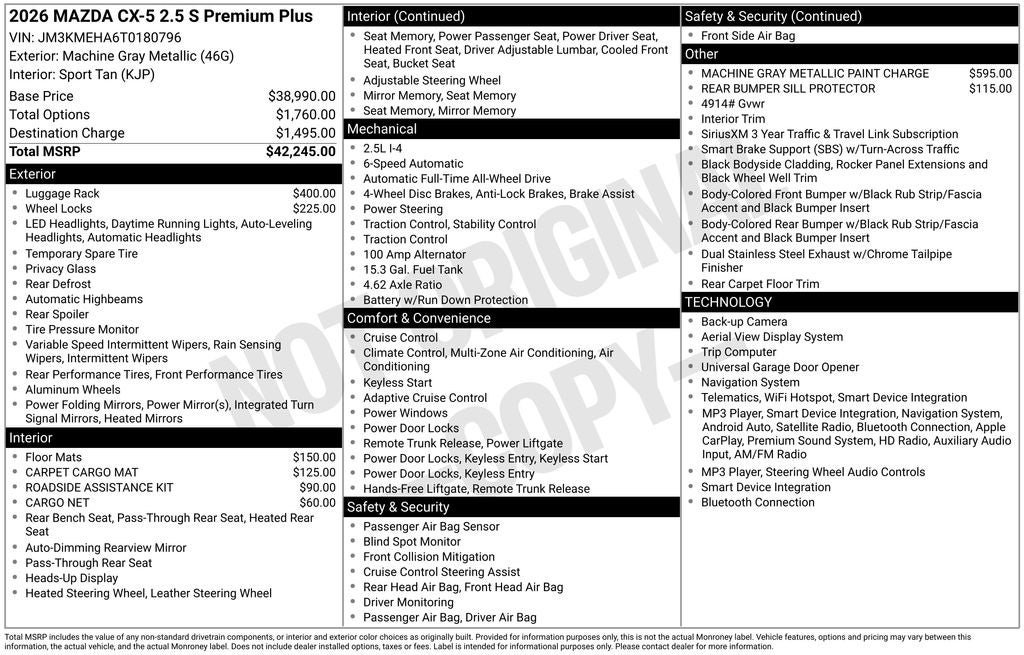 2026 Mazda Mazda CX-5 2.5 S Premium Plus