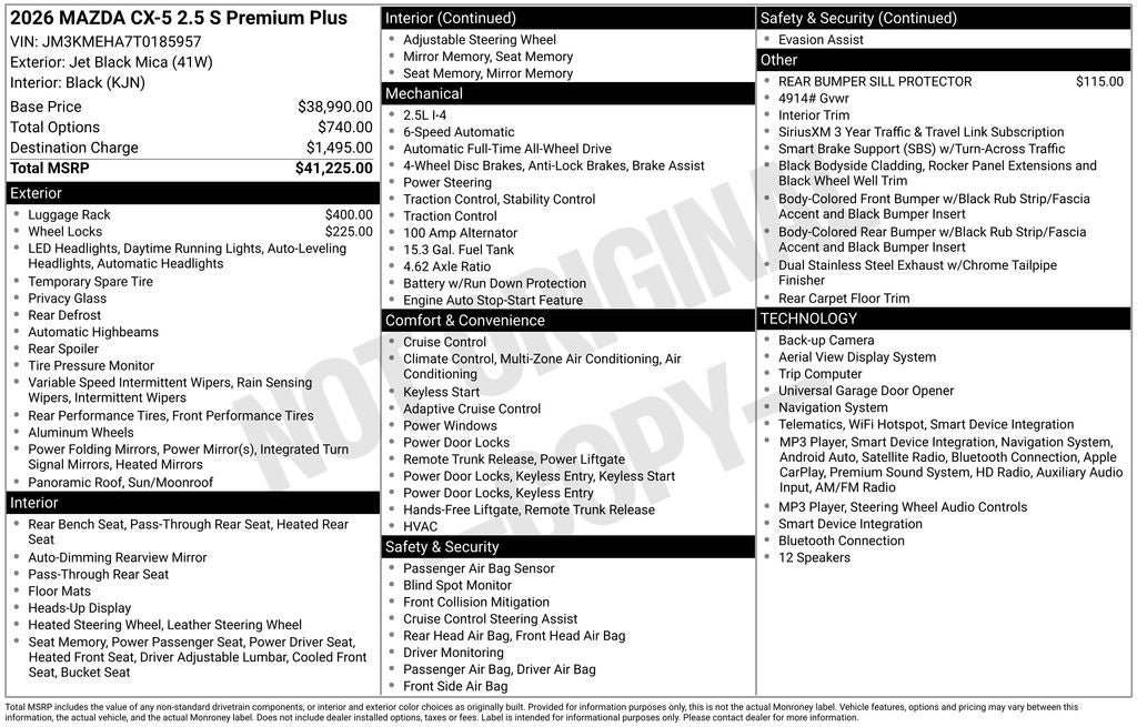 2026 Mazda Mazda CX-5 2.5 S Premium Plus