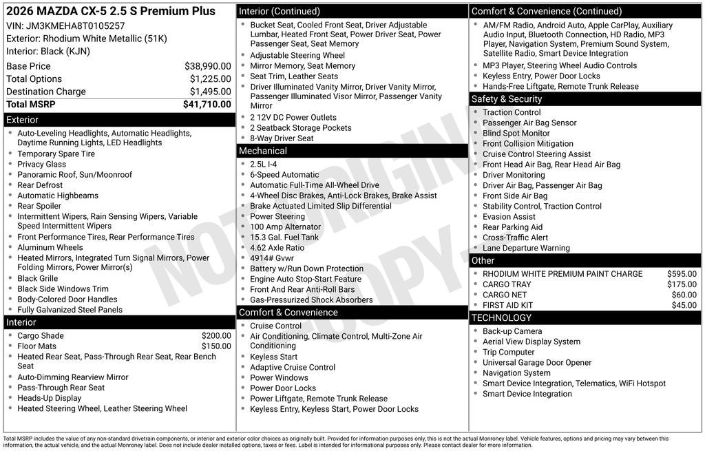 2026 Mazda Mazda CX-5 2.5 S Premium Plus AWD