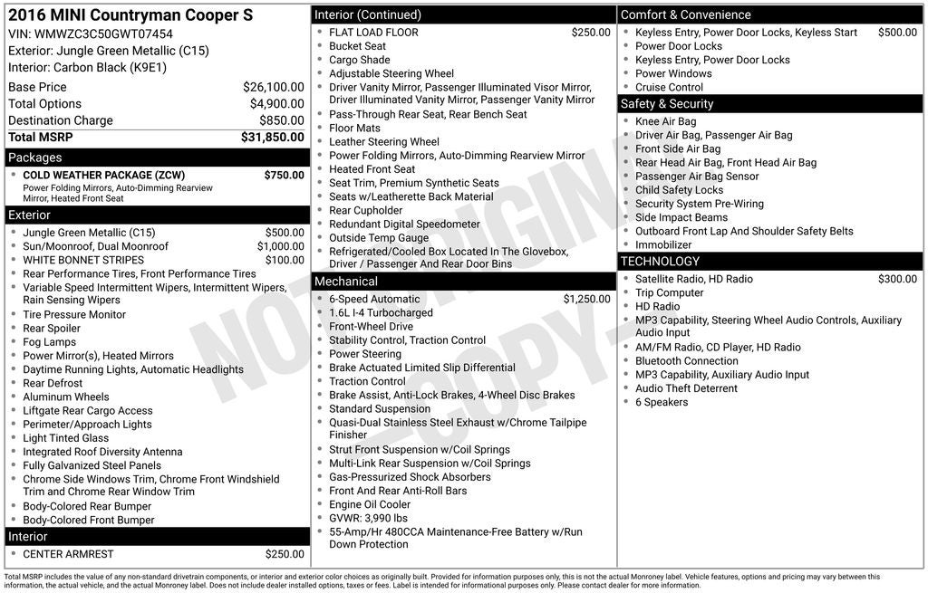 2016 MINI Cooper S Countryman Base