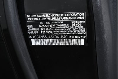 2005 Chrysler Crossfire Base