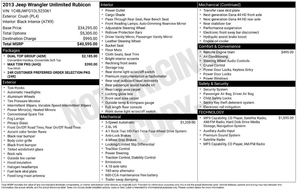 2013 Jeep Wrangler Unlimited Rubicon