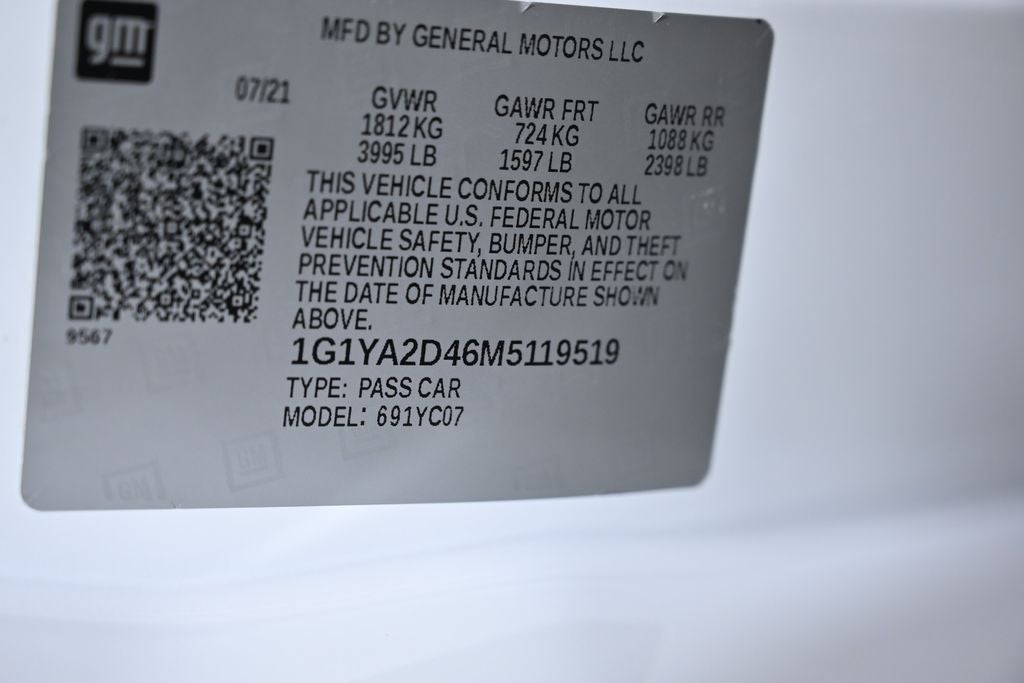 2021 Chevrolet Corvette Stingray 1LT