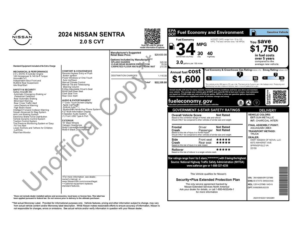 2024 Nissan Sentra S
