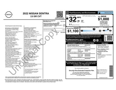 2022 Nissan Sentra SR Nissan Certified