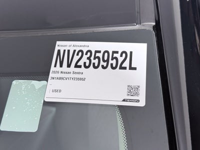 2026 Nissan Sentra SV Nissan Certified