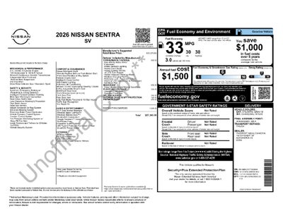 2026 Nissan Sentra SV Nissan Certified