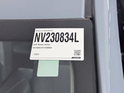 2026 Nissan Sentra SV Nissan Certified