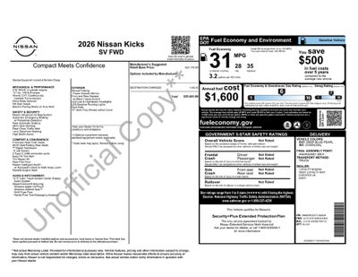 2026 Nissan Kicks SV