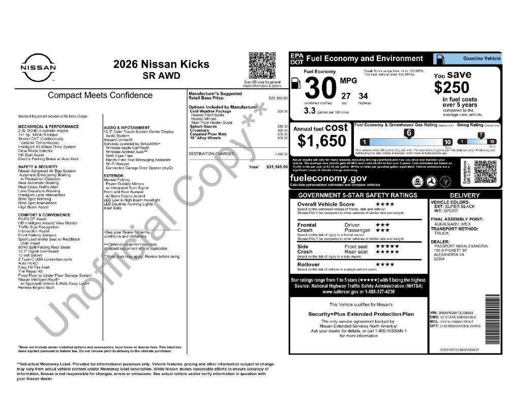 2026 Nissan Kicks SR Nissan Certified