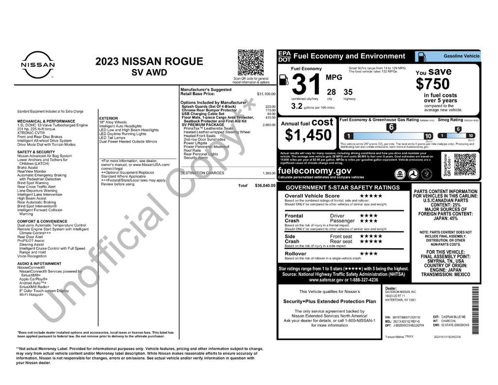 2023 Nissan Rogue SV Nissan Certified