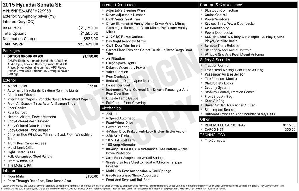 2015 Hyundai Sonata SE