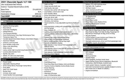 2021 Chevrolet Spark 1LT