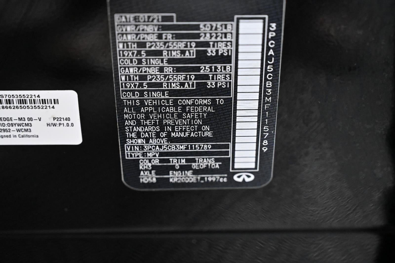 2021 INFINITI QX50 ESSENTIAL