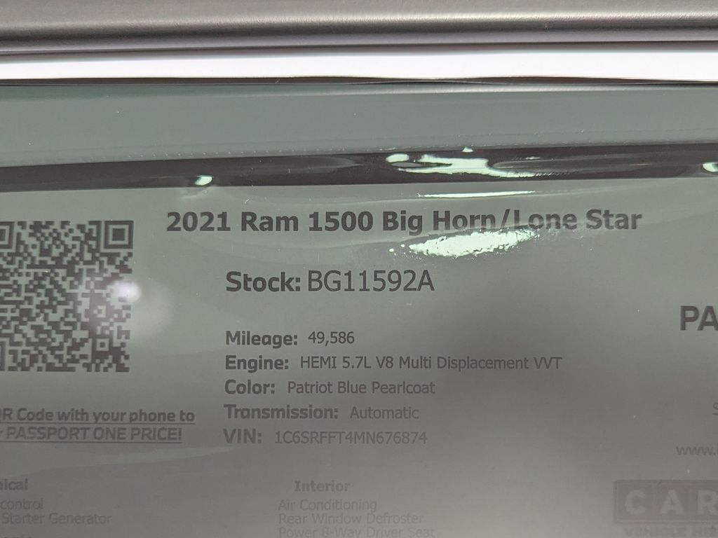 2021 RAM 1500 Big Horn/Lone Star