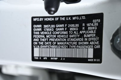 2019 Honda Civic Sport Touring