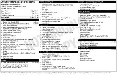 2026 MINI Cooper S Base