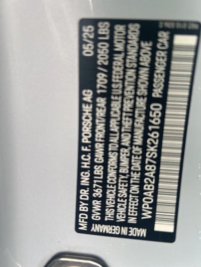 2025 Porsche 718 Cayman S