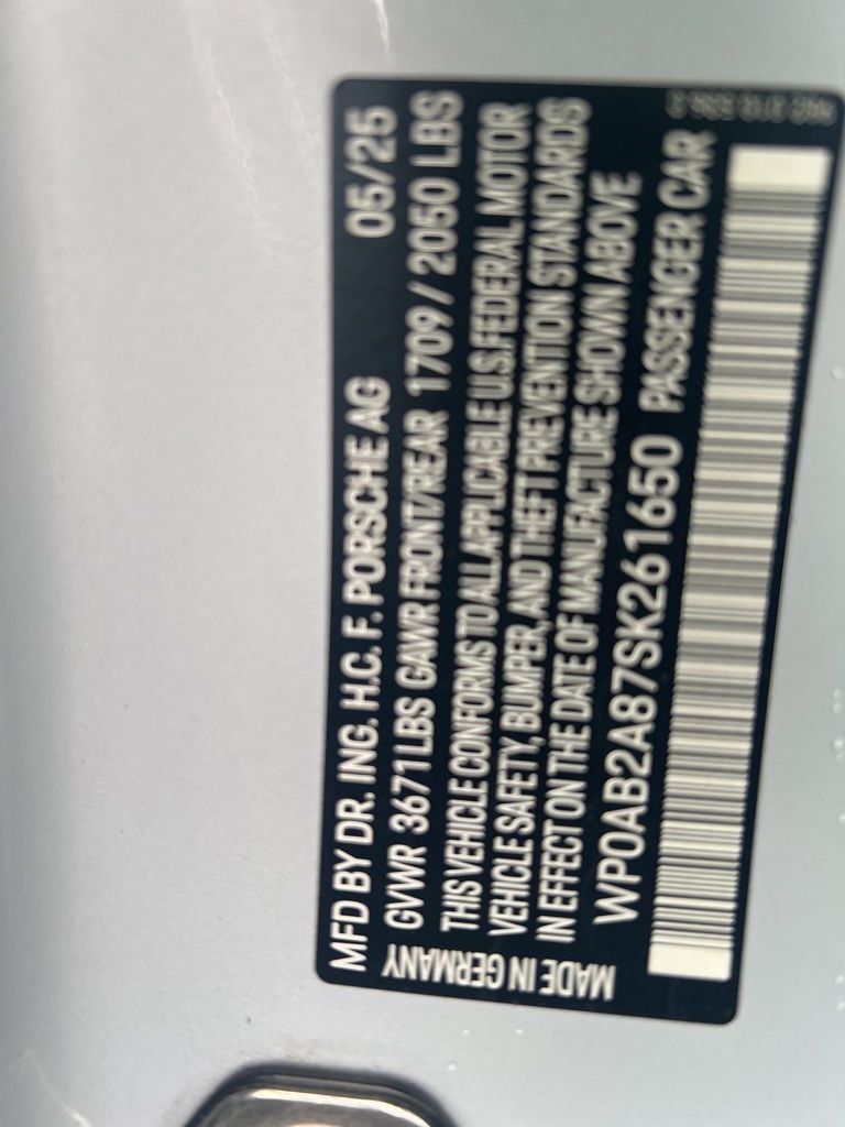 2025 Porsche 718 Cayman S