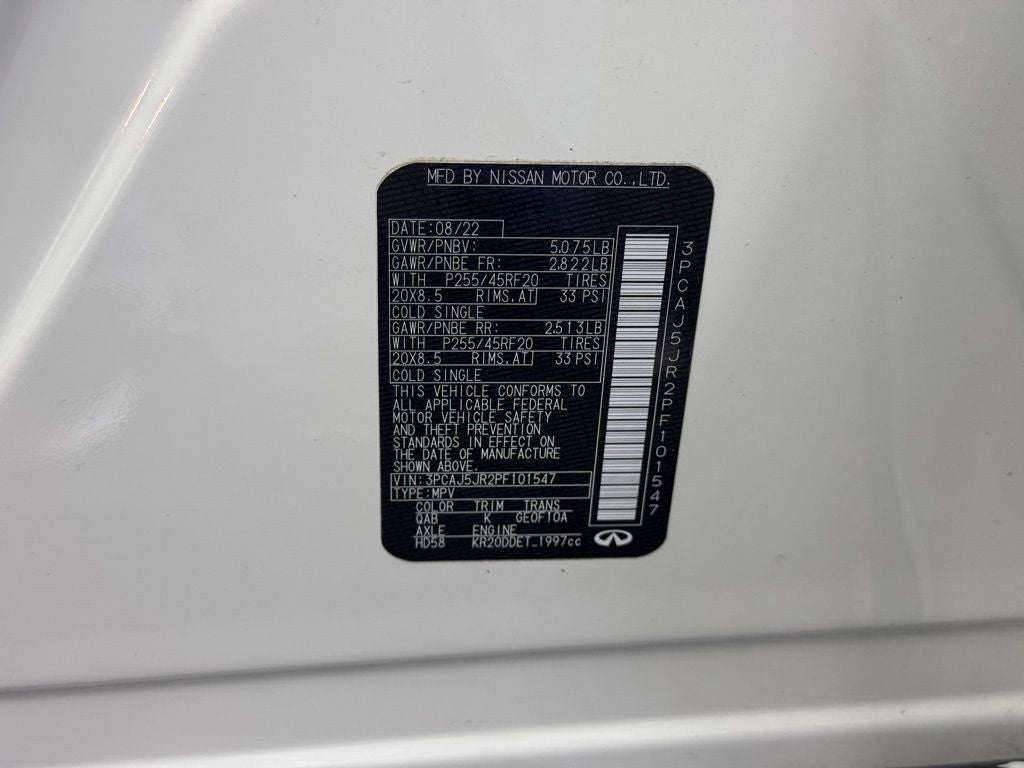 2023 INFINITI QX55 LUXE