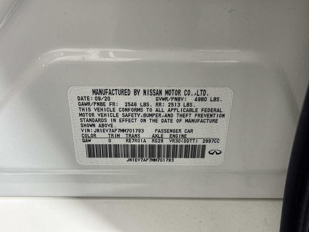 2021 INFINITI Q50 PURE