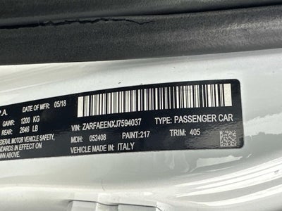 2018 Alfa Romeo Giulia Ti Sport