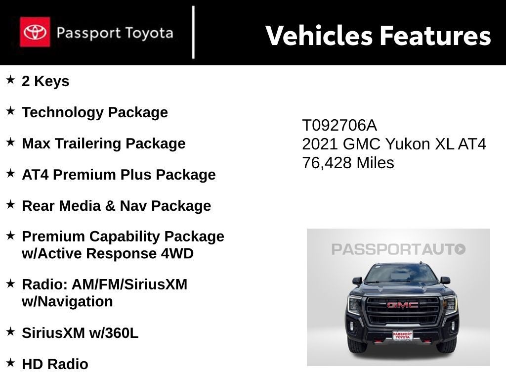2021 GMC Yukon XL AT4