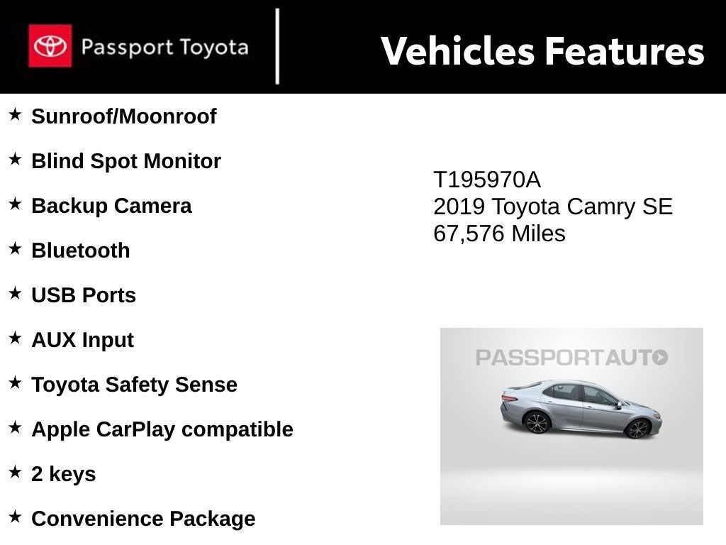 2019 Toyota Camry SE