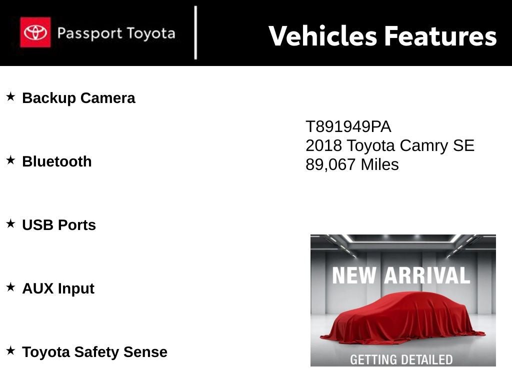 2018 Toyota Camry SE