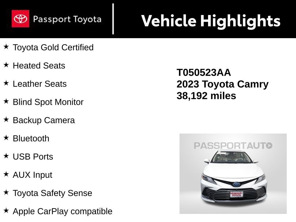 2023 Toyota Camry Hybrid XLE