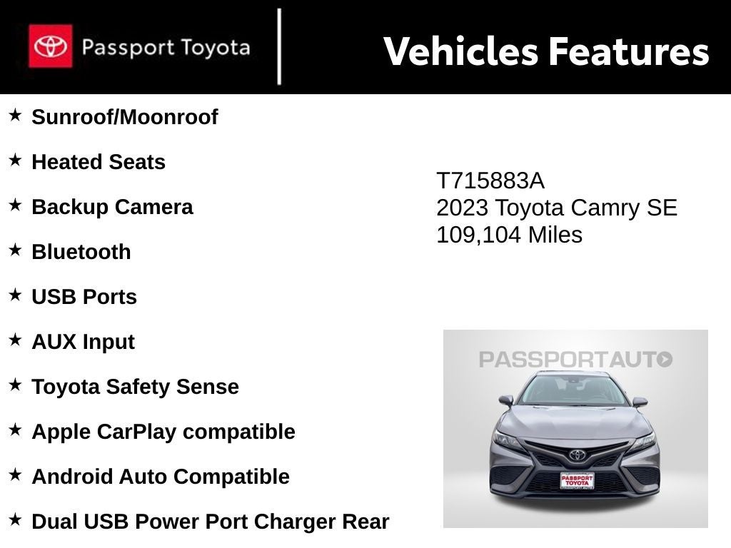 2023 Toyota Camry SE