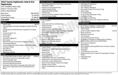 2024 Toyota Highlander Hybrid XLE