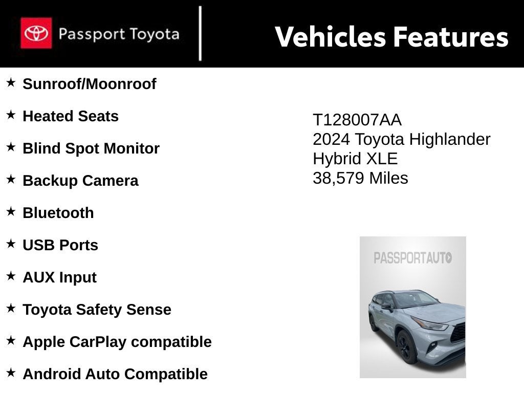 2024 Toyota Highlander Hybrid XLE