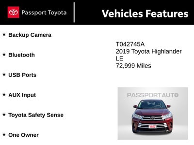 2019 Toyota Highlander LE