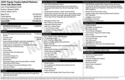 2023 Toyota Tundra Hybrid Platinum