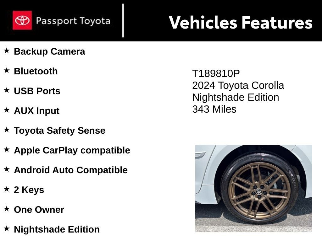 2024 Toyota Corolla SE Nightshade