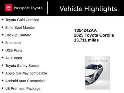 2025 Toyota Corolla LE