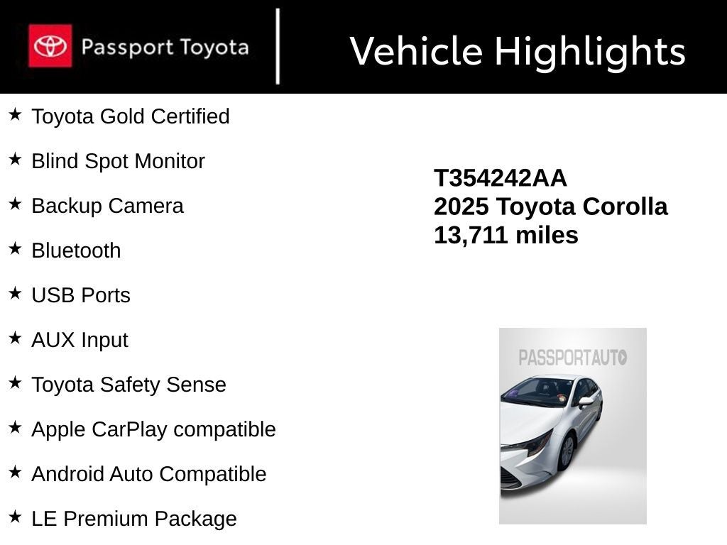 2025 Toyota Corolla LE