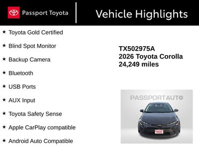 2026 Toyota Corolla LE