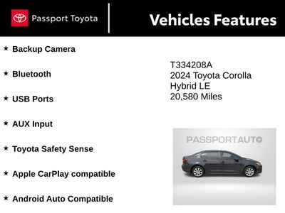 2024 Toyota Corolla Hybrid LE