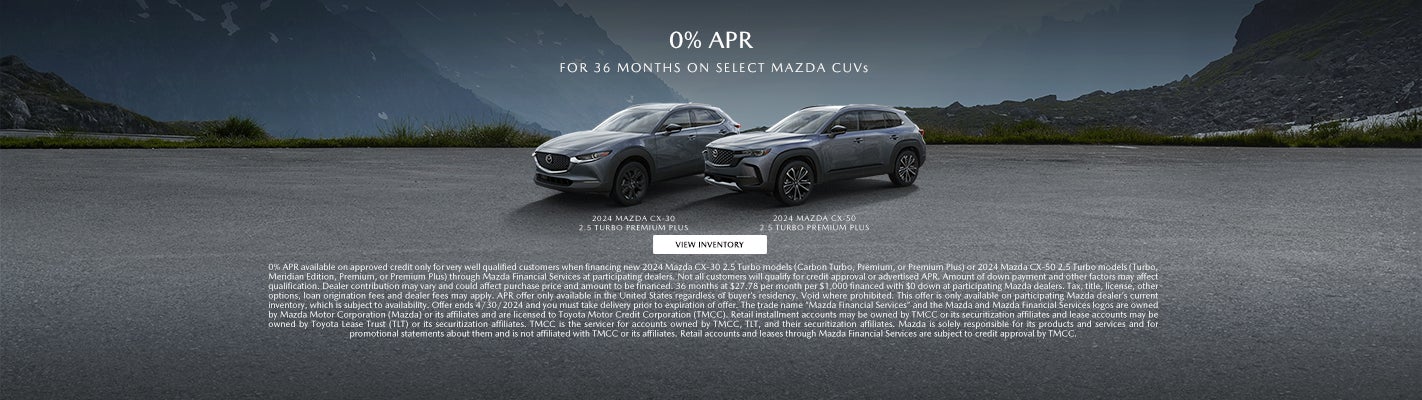 CX-30 and CX-50 offer